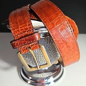 Galapahos Accesories Brown Genuine Textured Leather Belt  Size 36 Columbia VGUC